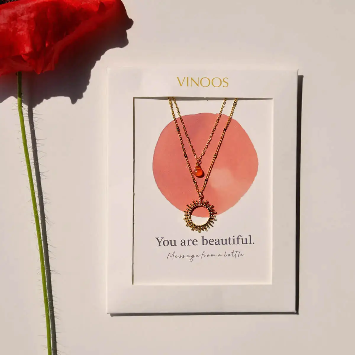 Ketting zon oranje - You are beautiful