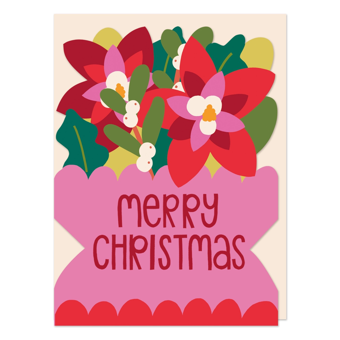 Kaart 'merry christmas'