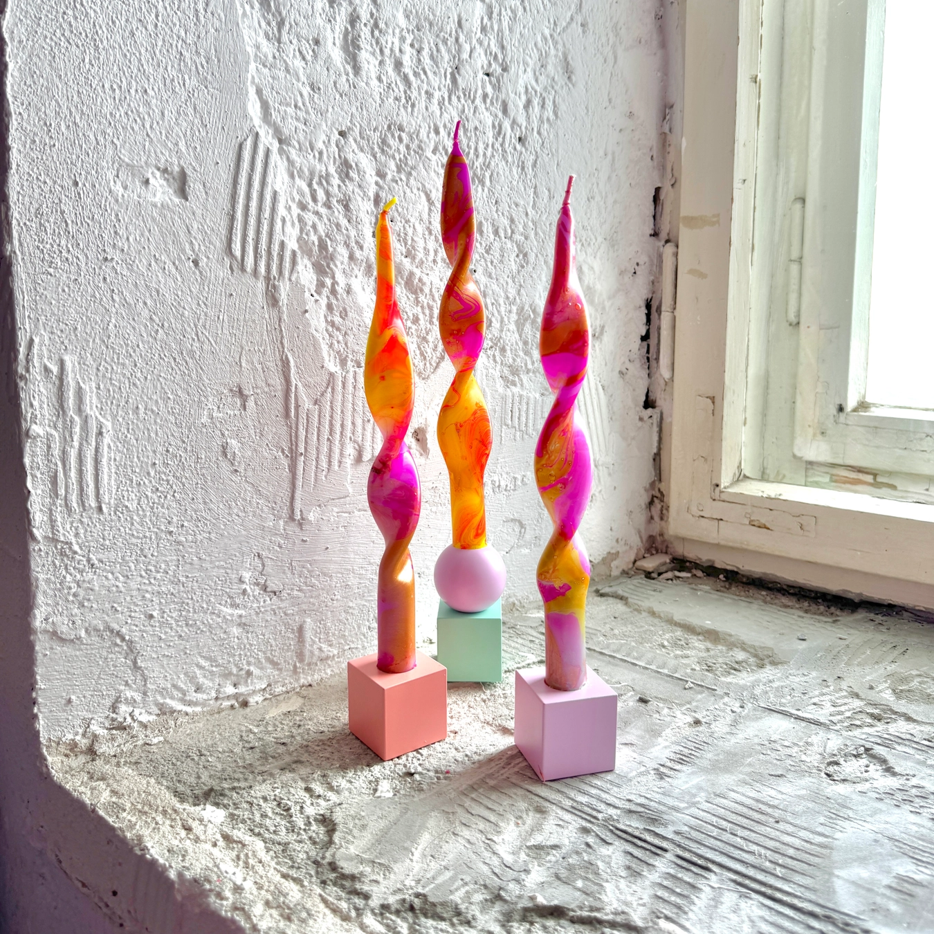 Dip Dye Marble Kaars