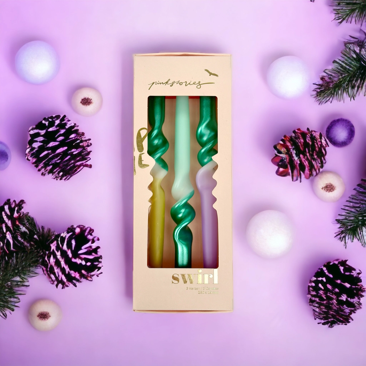 Dip Dye Kaarsen Swirl Matcha