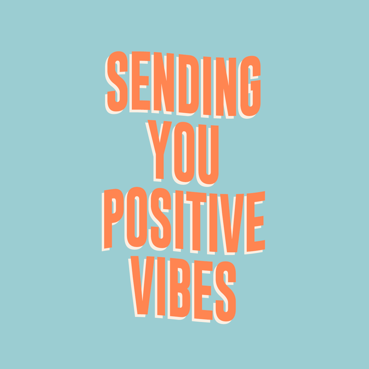 Wenskaart 'Positive vibes'