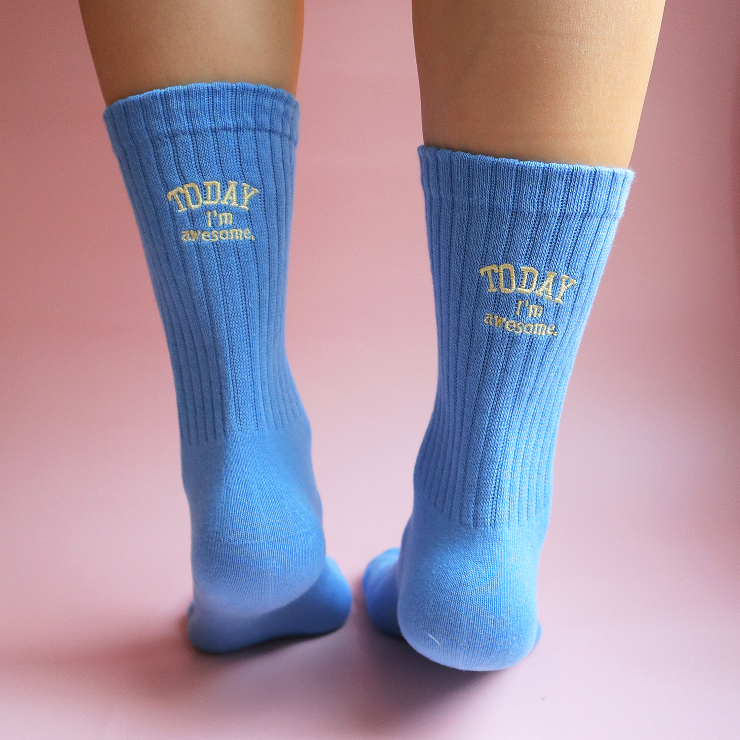 Sokken Today I'm Awesome blauw