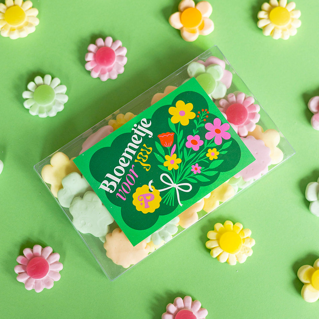 Bloemetje versturen snoepcadeau – cadeautje per post met bloemvormig snoep