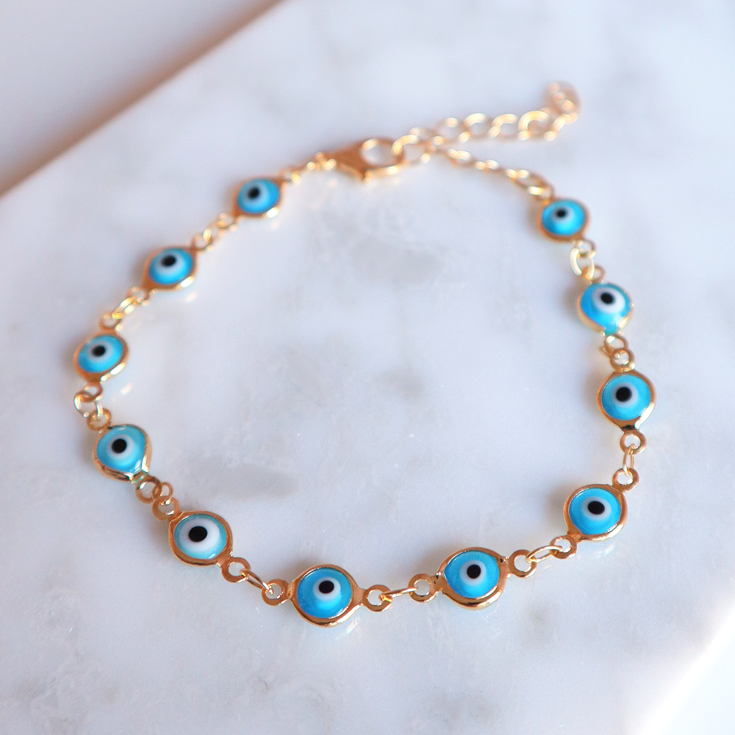 Armband boze oog blauw