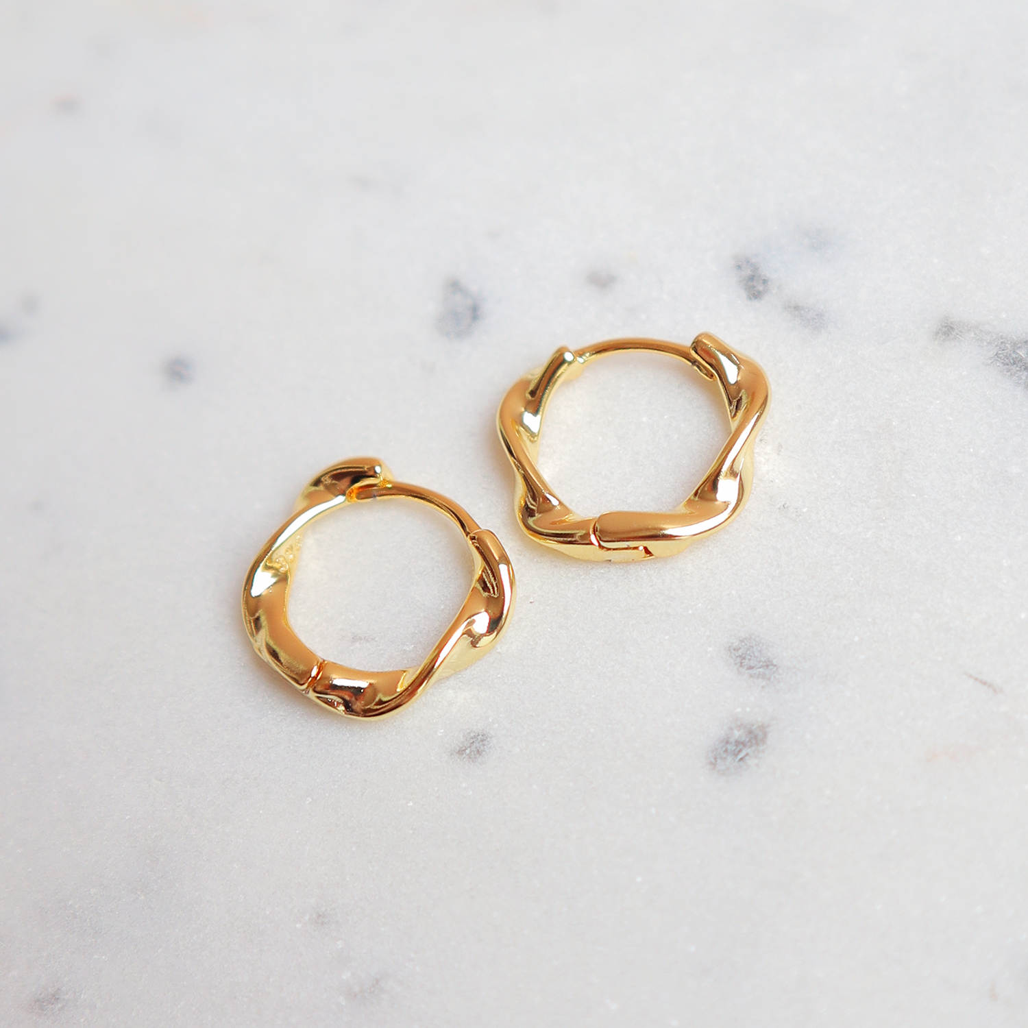 Oorbel goud rond