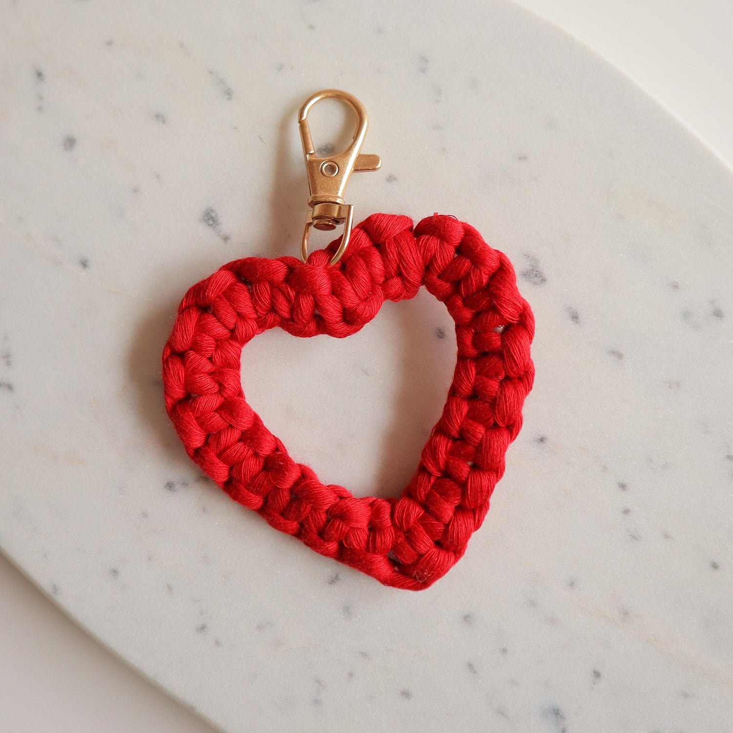 Sleutelhanger hart rood