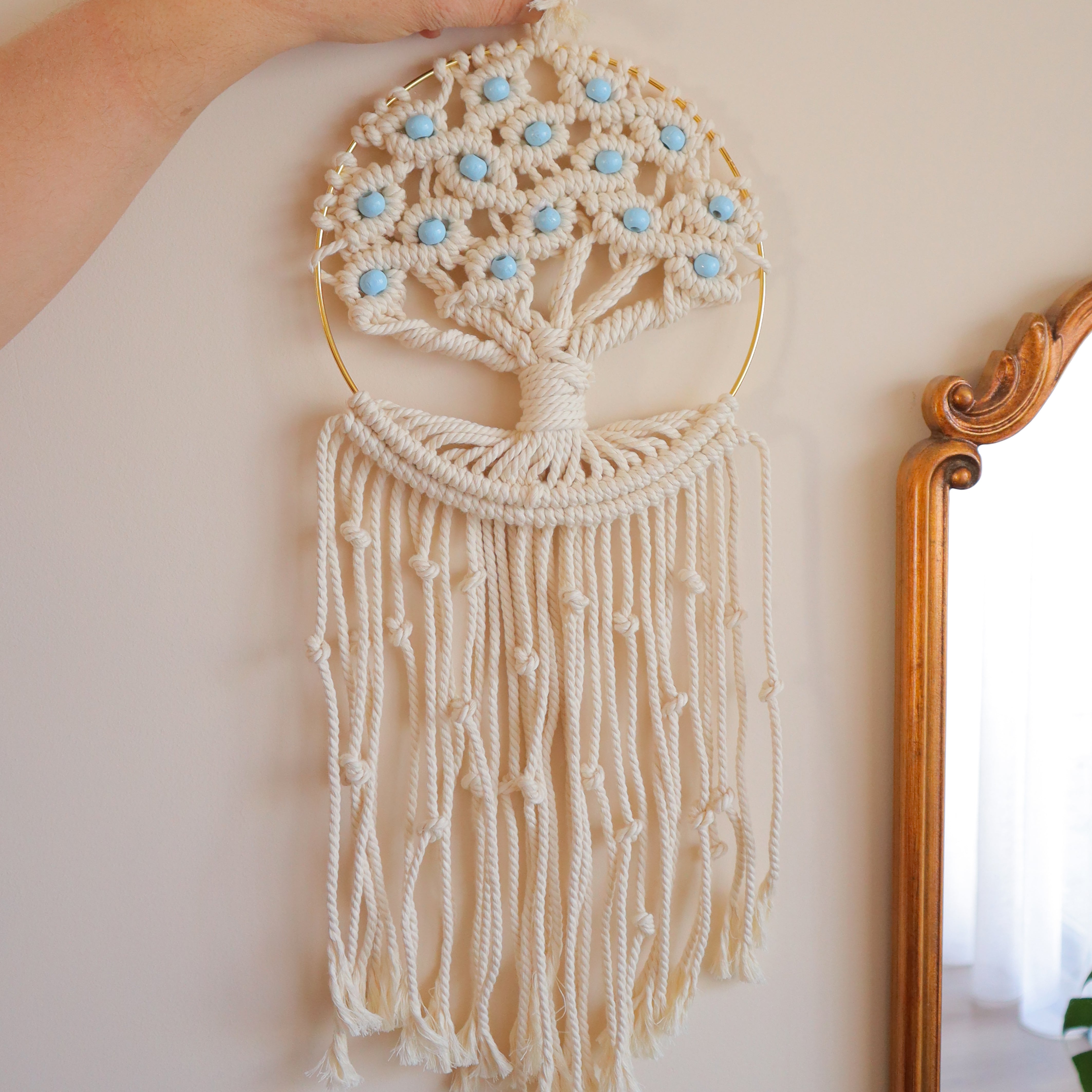 Geluksboom macramé 20x50cm
