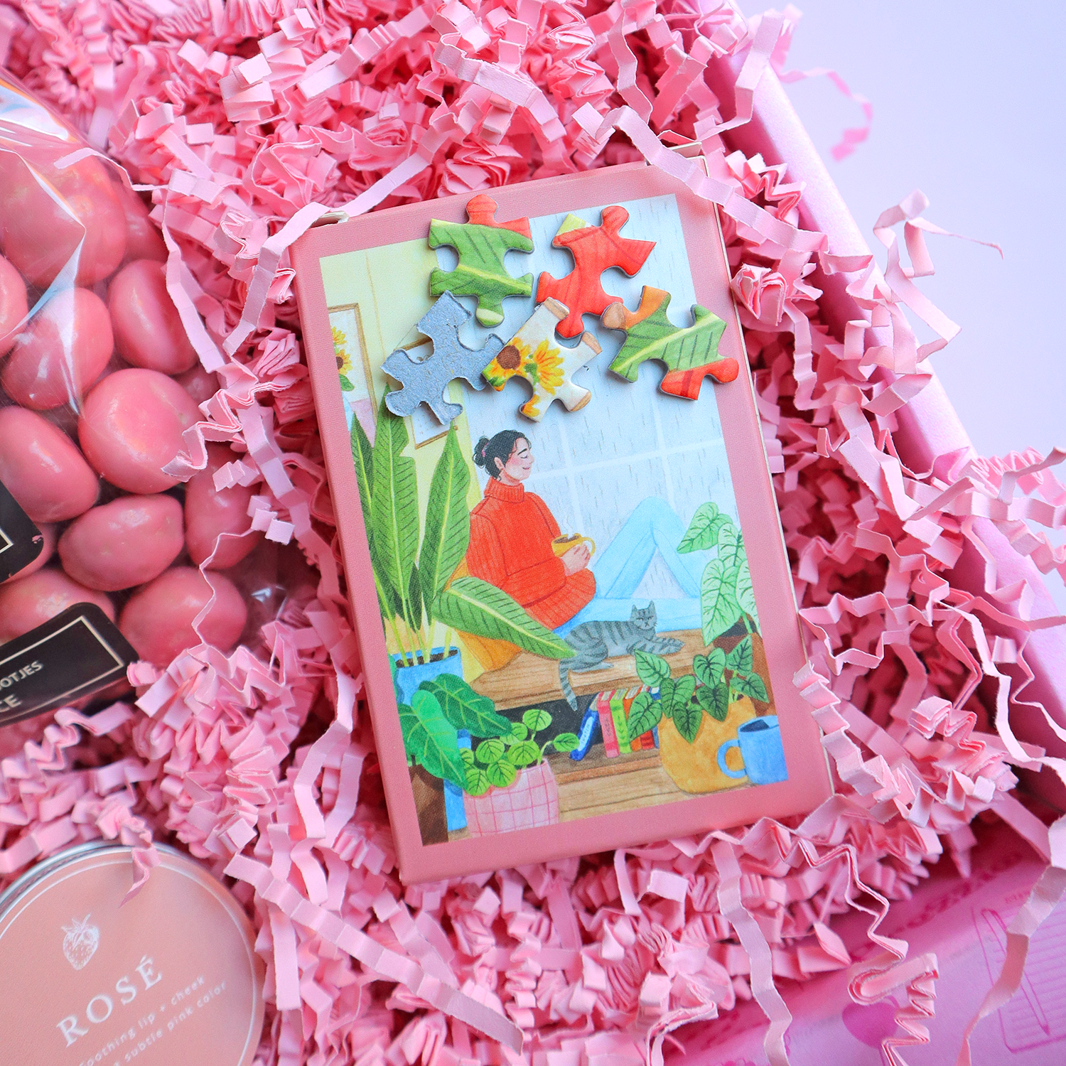 Rosé Vibes Cadeaubox | Vrolijk cadeau met bubbels & chocolade