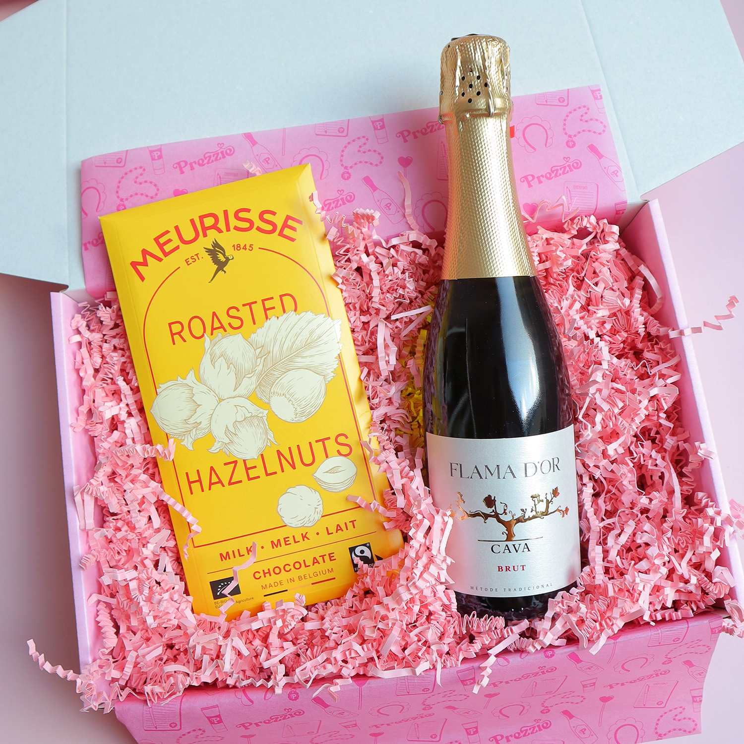 Fles cava cadeautje | Cadeaubox