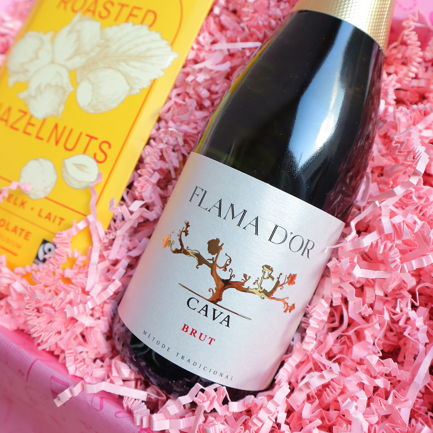 Fles cava cadeautje | Cadeaubox