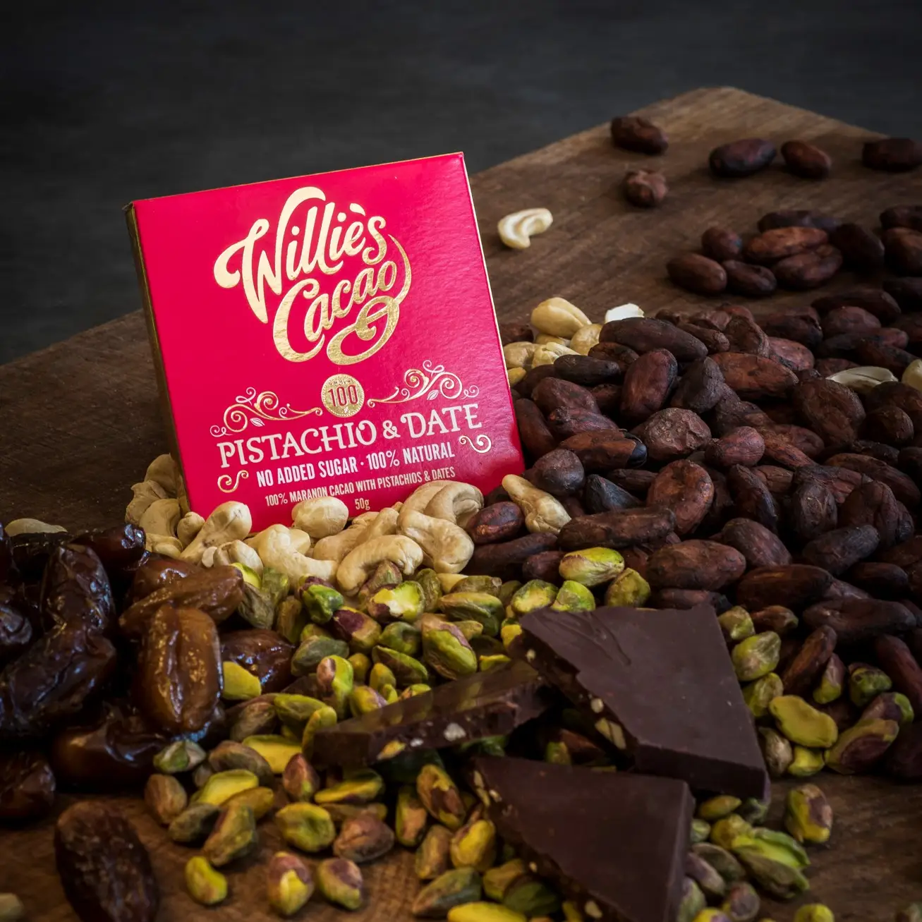 Pistache en dadels vegan chocoladereep