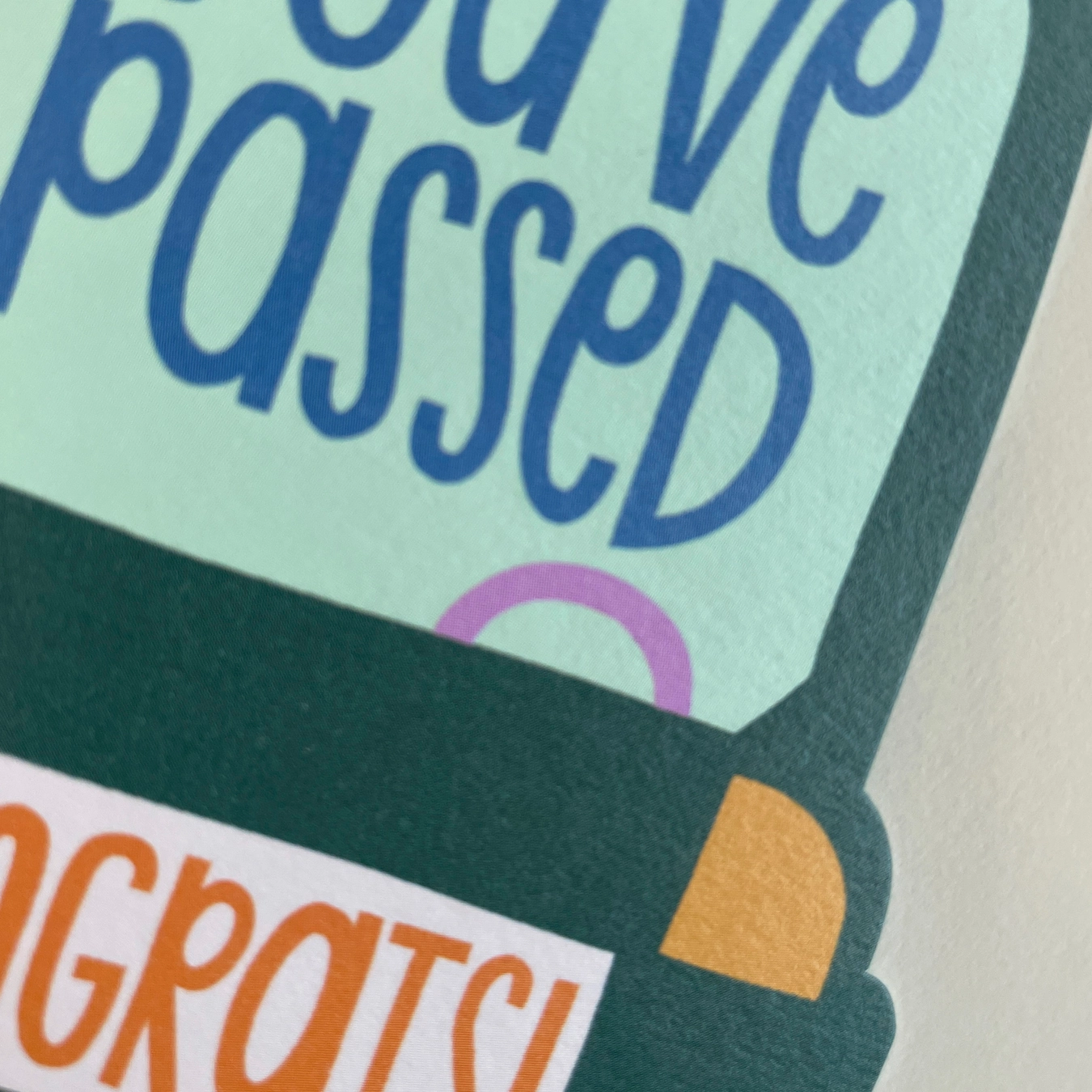 Kaart 'you've passed'