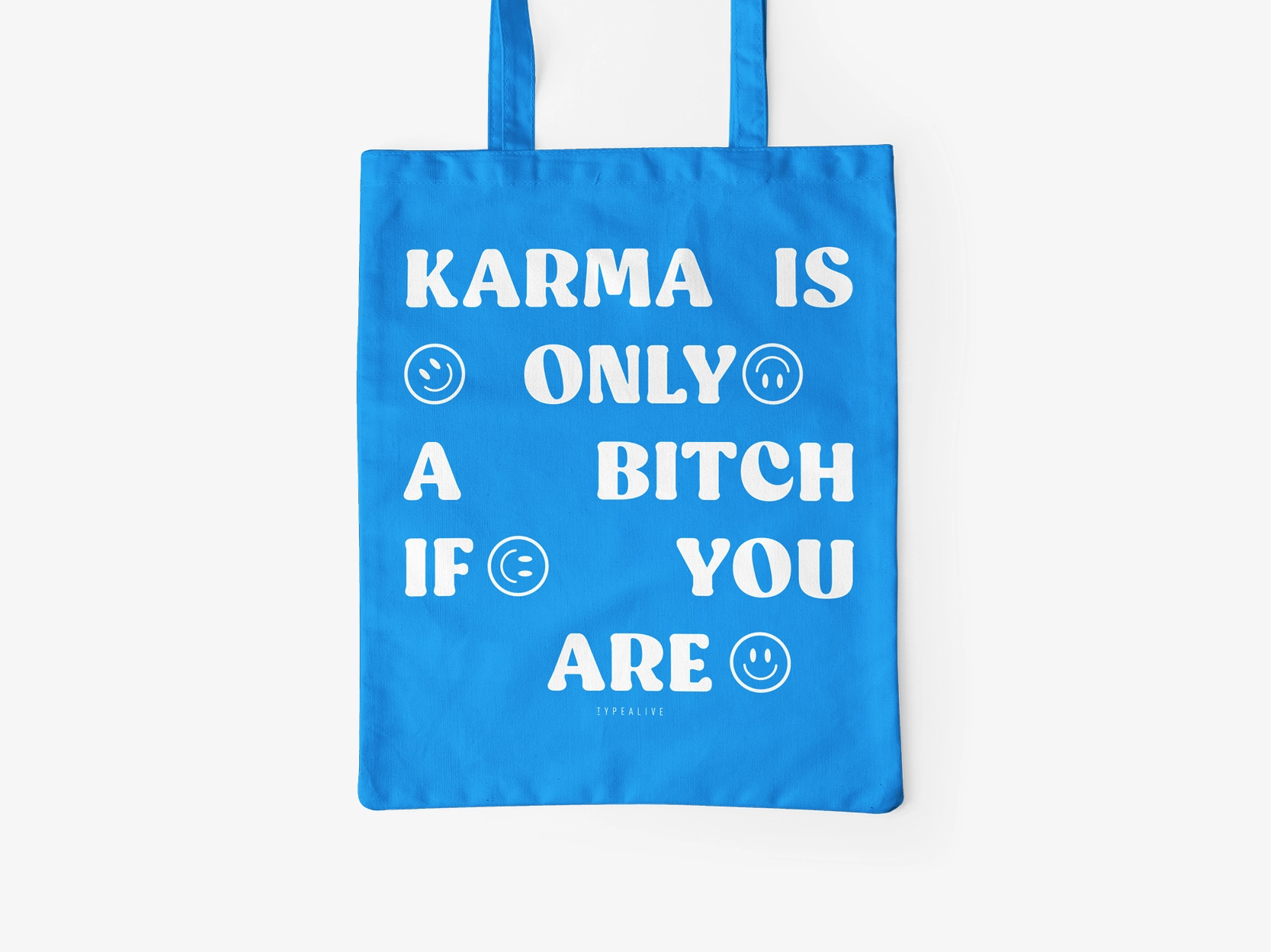 Katoenen tas 'Karma is only'