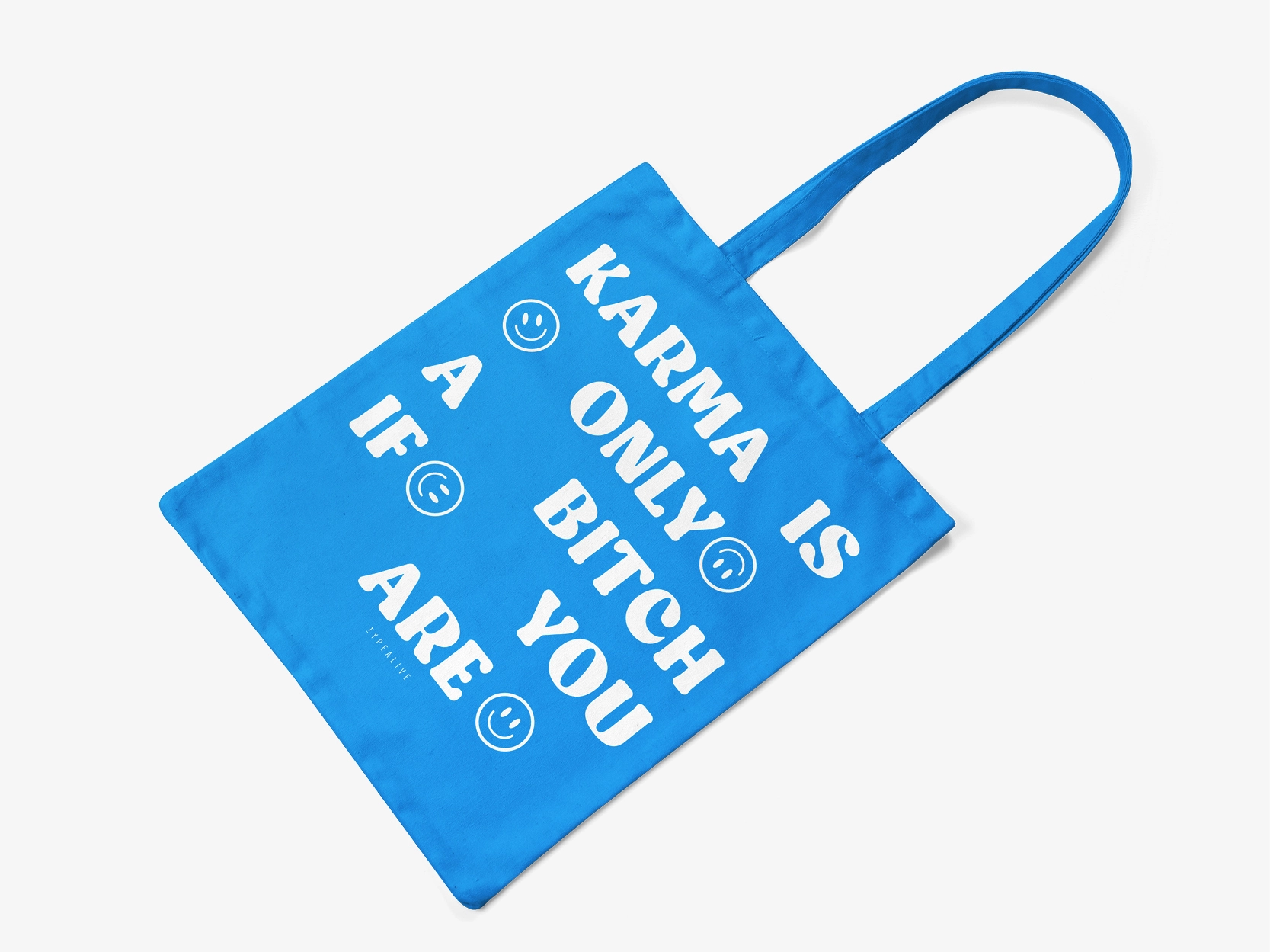 Katoenen tas 'Karma is only'