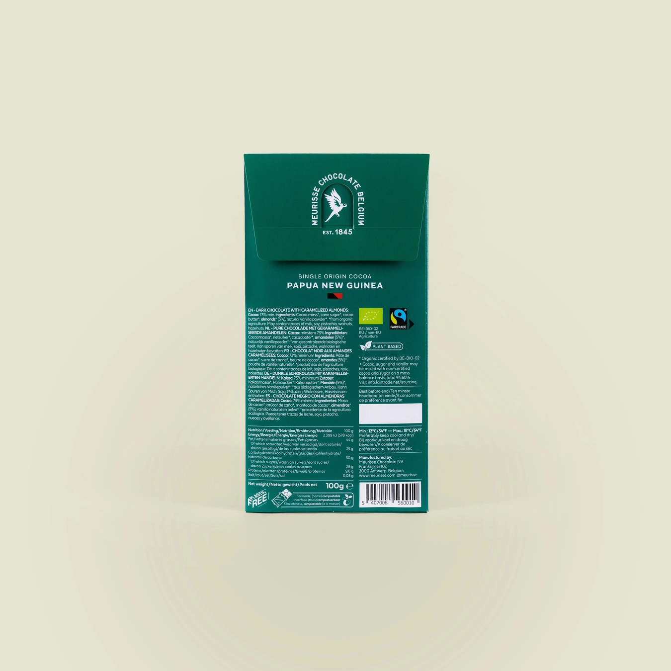 Meurisse Pure chocolade met gekarameliseerde amandelen