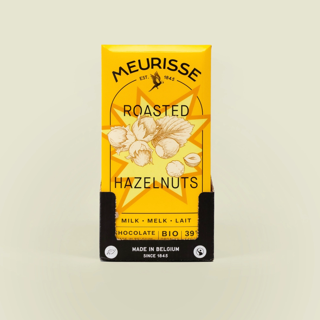 Meurisse melkchocolade met geroosterde hazelnoten