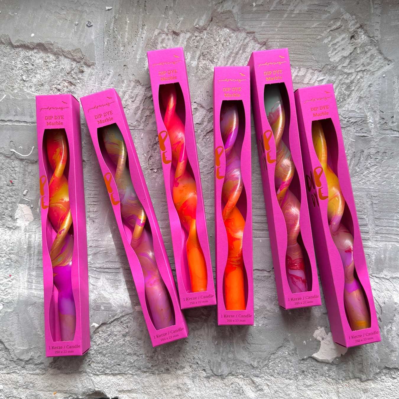 Dip Dye Marble Kaars