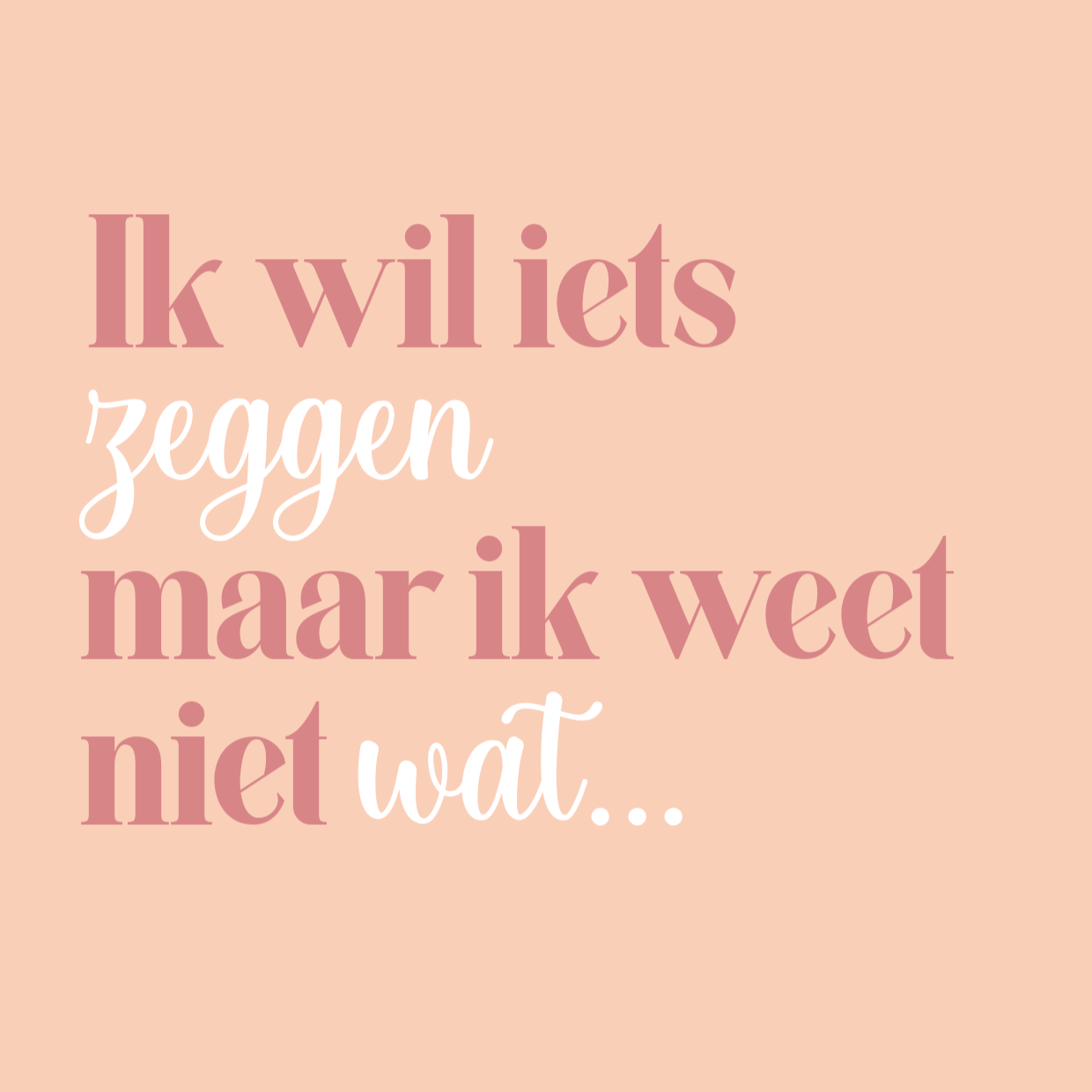 Ik wil iets zeggen
