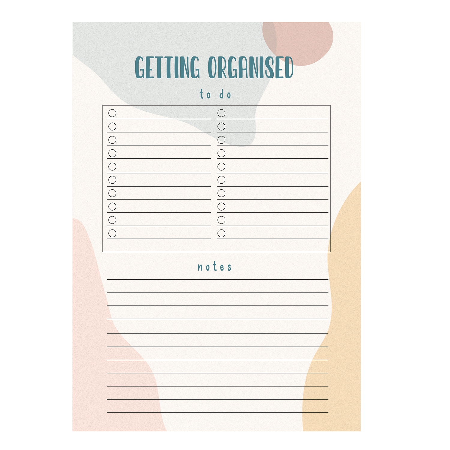 Notitieblok A5 getting organised