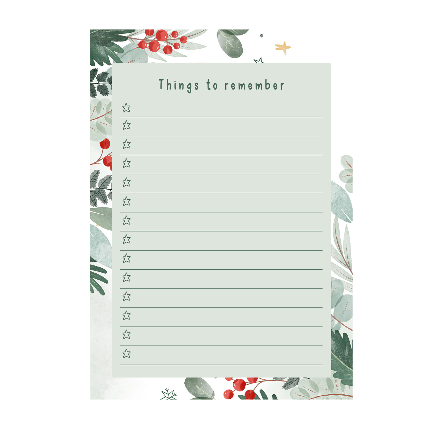 Notitieblok Things to remember